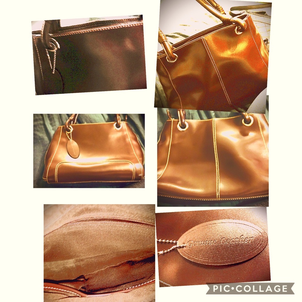 Brown Guinean leather handbag